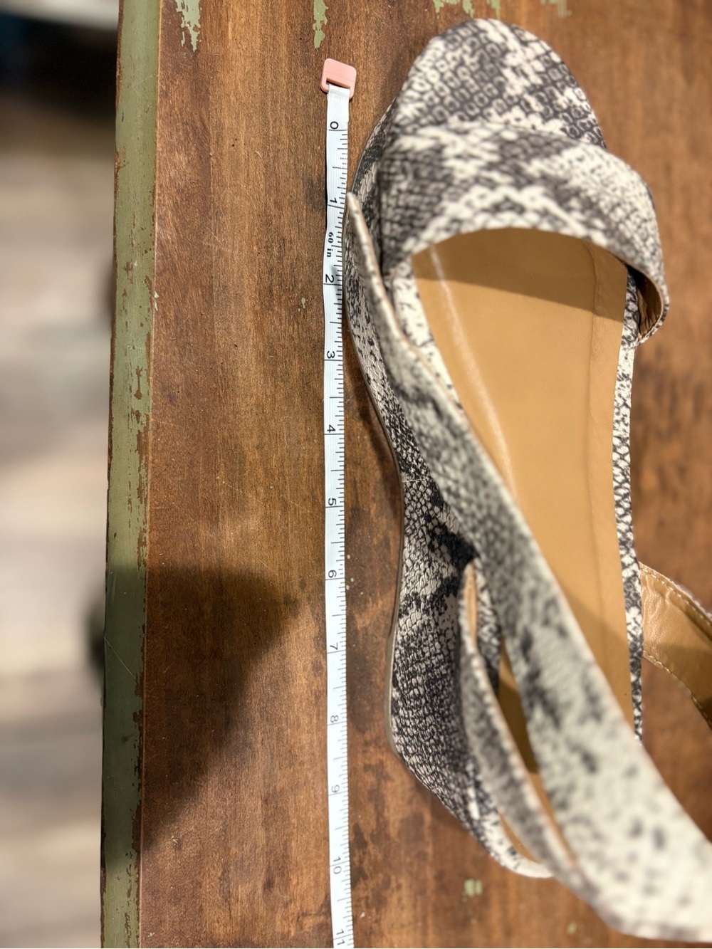 Qupid White and Gray Snake-Print Ankle Strap Sandals - Picture 5 of 5
